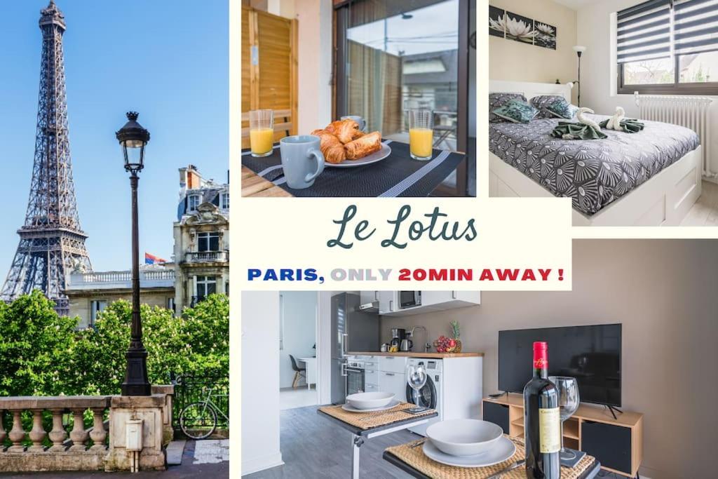 Le Lotus - Self Checkin - 20Min From Paris - Free Parking Around Daire Drancy Dış mekan fotoğraf
